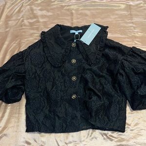 Antonio Melani Bubble Sleeve Collared blouse